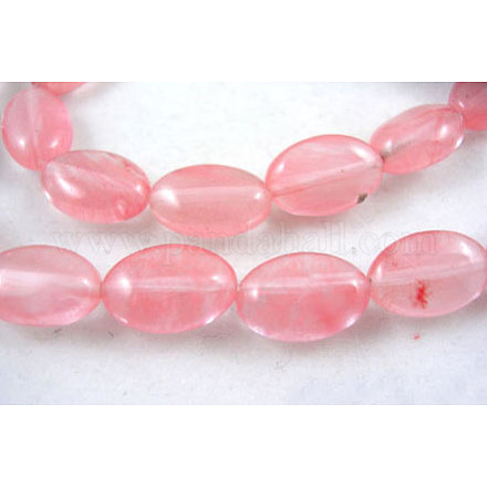 Chapelets de perles en verre de quartz de cerise GSE8x12C054-1